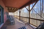 Covered deck with rockers and porch swing